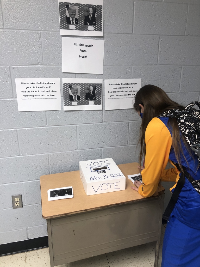 Kate Mann casting her vote in today’s student presidential election. 