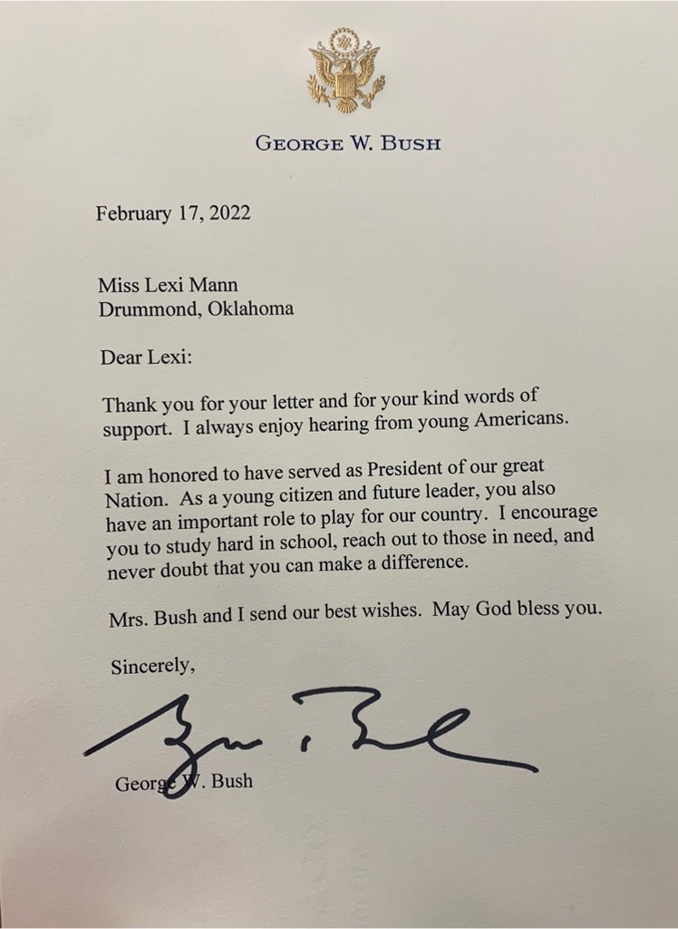 George W Bush letter